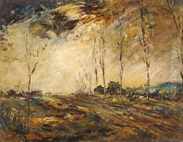 Hiver Oil Painting by Louis Hilaire Carrand