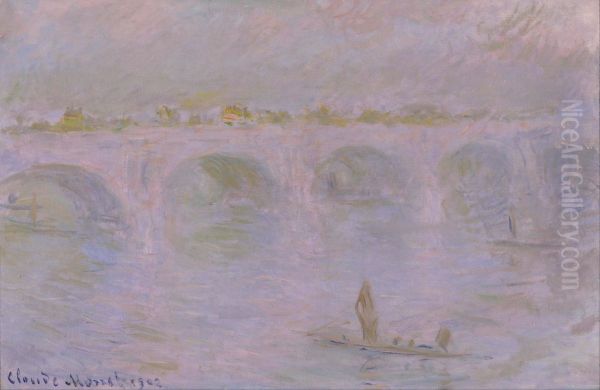 Waterloo Bridge in London Oil Painting by Claude Monet