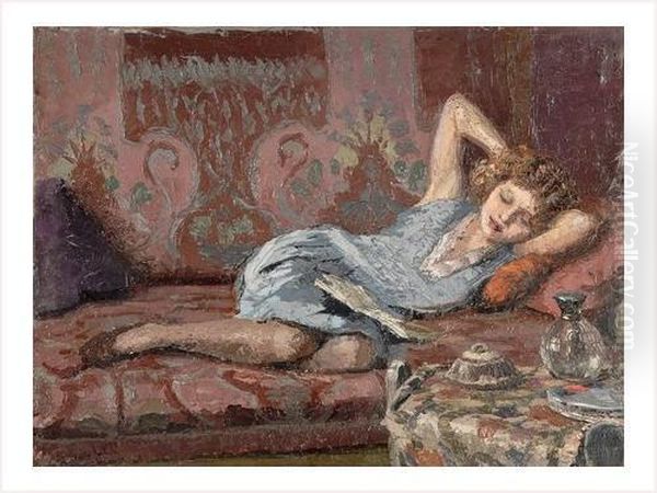 La Sieste Oil Painting by Georges Henri Carre