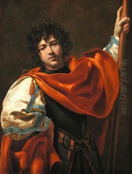 Saint Guillaume d'Aquitaine (?) Oil Painting by Simon Vouet