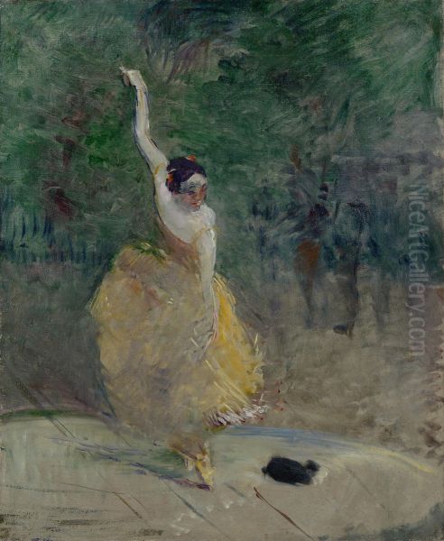 Spanish Dancer Oil Painting by Henri De Toulouse-Lautrec