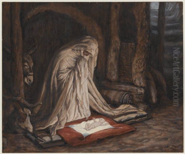 La nativite de Notre-Seigneur Jesus-Christ Oil Painting by James Tissot