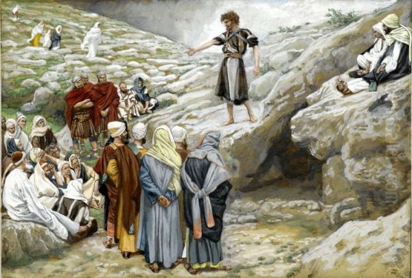 Saint Jean-Baptiste et les pharisiens Oil Painting by James Tissot