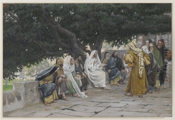 ThePhariseesand theSadduceesCome to TemptJesus Oil Painting by James Tissot