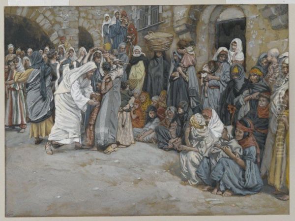 Suffer the Little Children to Come unto Me Oil Painting by James Tissot