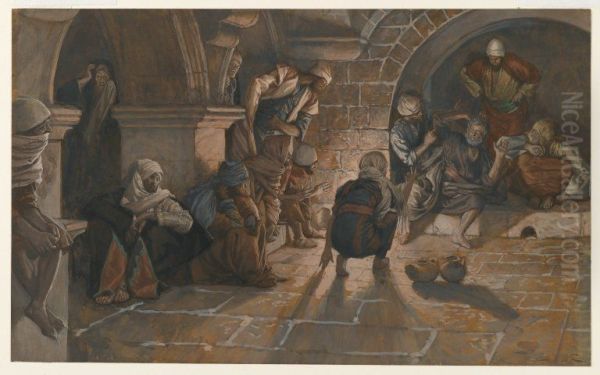 The Second Denial of Saint Peter Oil Painting by James Tissot