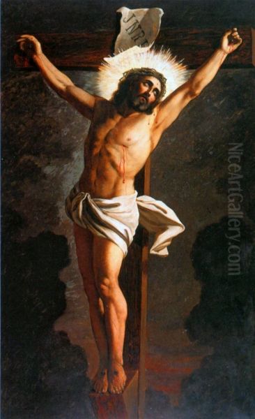 Crucified Christ Oil Painting by Jose Ferraz De Almeida Junior