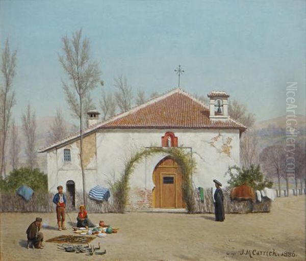 Mosque Near Granada, Spain Oil Painting by John Mulcaster Carrick