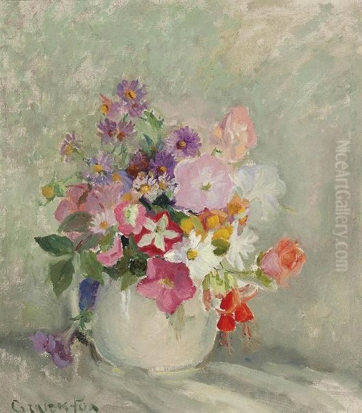 Mixed Flowers Oil Painting by Ethel Carrick-Fox