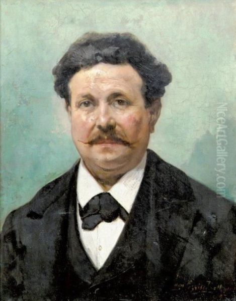 Portrait D'homme Oil Painting by Pierre Carrier-Belleuse