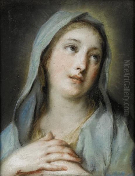 The Madonna Oil Painting by Rosalba Carriera