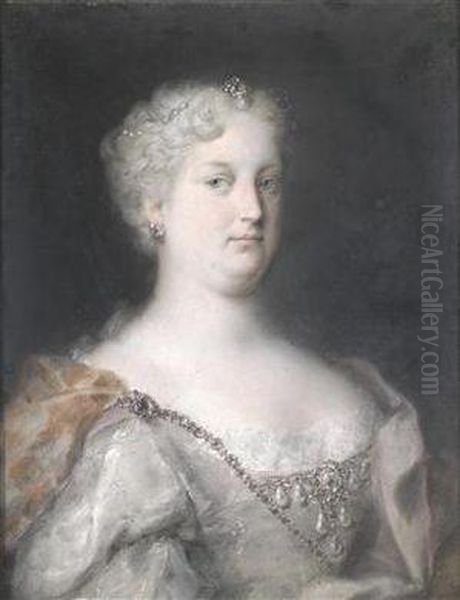 Portrait Of The Electoral Princess Maria Amalia Of Bavaria Oil Painting by Rosalba Carriera