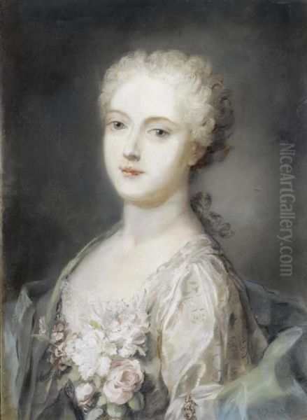 Portrait Of A Lady Oil Painting by Rosalba Carriera