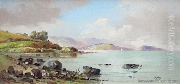 Near St Leonards, Otago Oil Painting by George William Carrington