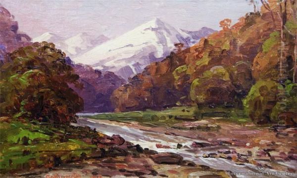 Near Arthur's Pass Oil Painting by George William Carrington