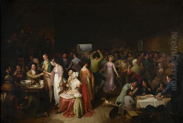 The Penny Wedding Oil Painting by Alexander Carse