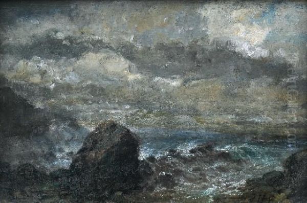 Coastal Scene Oil Painting by James Howe Carse