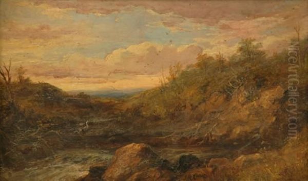 Rocky Stream Oil Painting by James Howe Carse