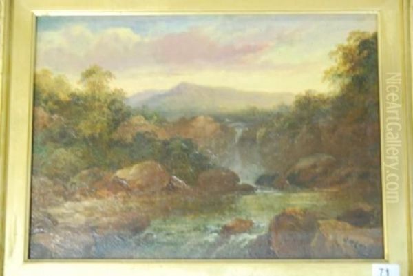 The Waterfall Oil Painting by James Howe Carse