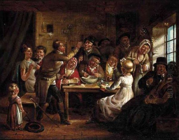 Making Merry Oil Painting by William Carse