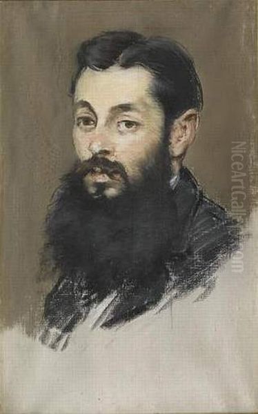 Portrait du docteur Materne Oil Painting by Edouard Manet