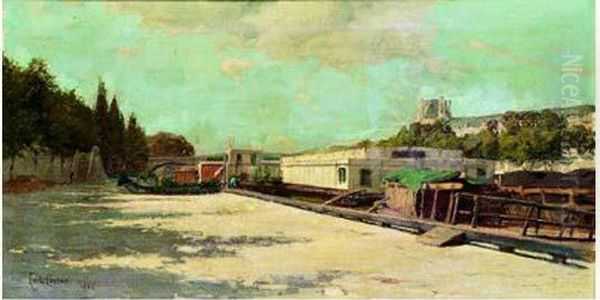 Paris, Quai Voltaire Oil Painting by Karl Cartier