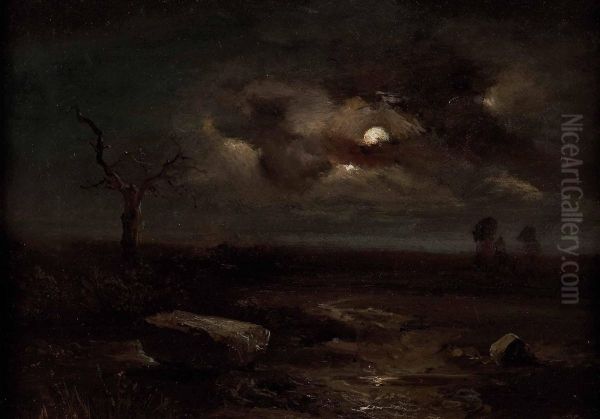 Mondscheinlandschaft Oil Painting by Carl Gustav Carus