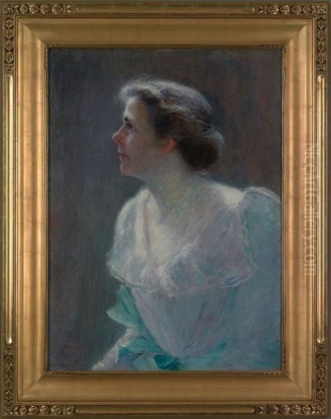 Portrait Of Gertrude Albright Oil Painting by Evelyn Rumsey Cary