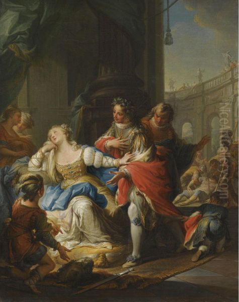 The Empress Gunhilda, Accused Of Adultery, Is Avenged By Her Page Oil Painting by Andrea Casali