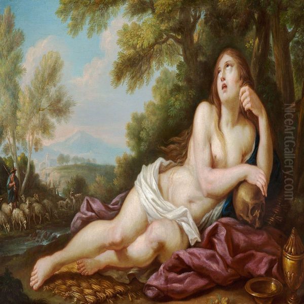 The Penitent Mary Magdalene Oil Painting by Andrea Casali