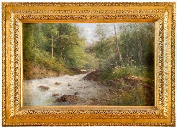 Torrente Nel Bosco Oil Painting by Robaldo Casalini Baldelli