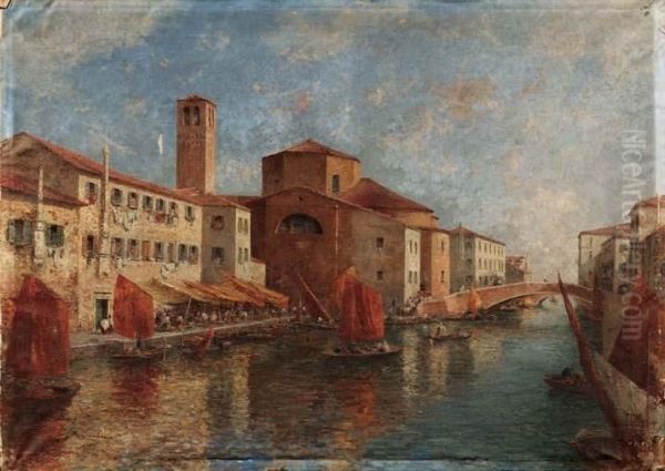 Chioggia Oil Painting by Robaldo Casalini Baldelli