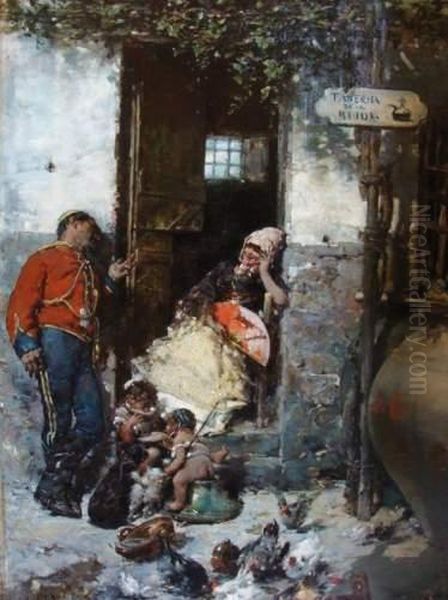 Taberna De La Biuda. Oil Painting by Lorenzo Casanova Ruiz