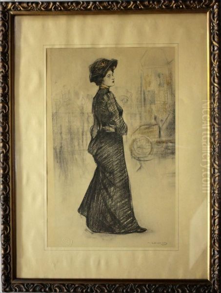 Dama Oil Painting by Ramon Casas