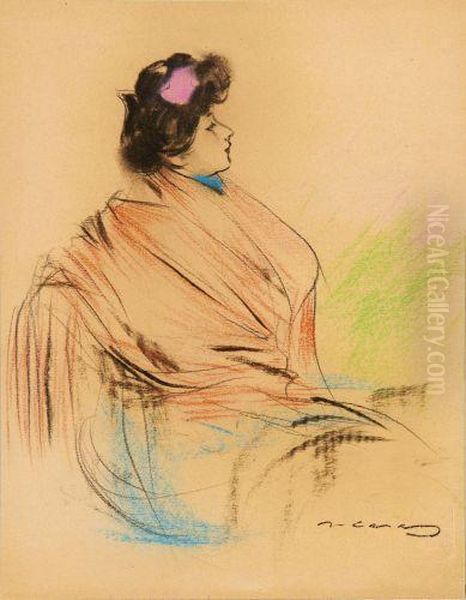 L'espagnole Oil Painting by Ramon Casas Y Carbo