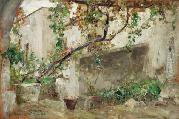 Giardino Oil Painting by Giuseppe Casciaro