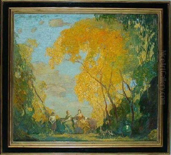 Summer Oil Painting by Ettore Caser