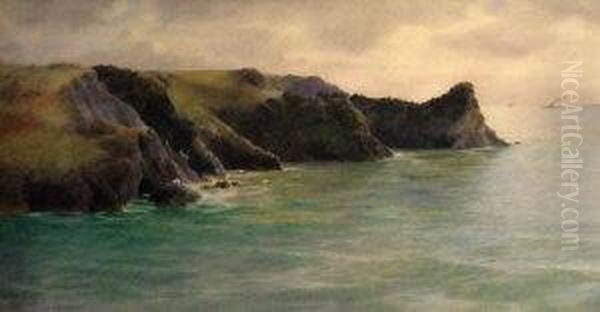 Pentreath Beach, The Lizard Headland, Cornwall Oil Painting by William Casley