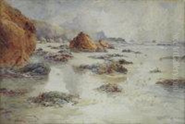 Low Tide, Pentreath Sands Oil Painting by William Casley