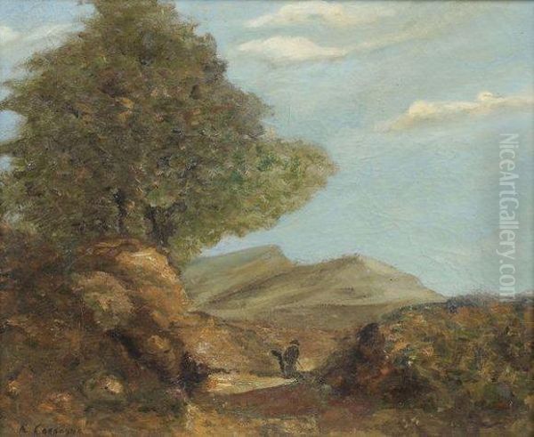 Paysage D'isere Oil Painting by Armand Th. Cassagne