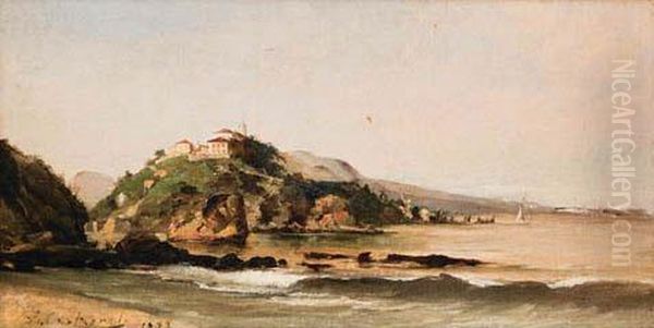 Praia Da Boa Viagem Oil Painting by Giovanni Castagneto