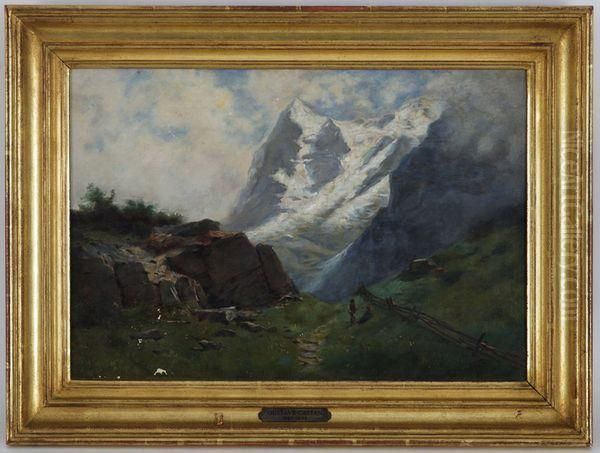 Lac De Montagne, Paysage Oil Painting by Gustave Castan