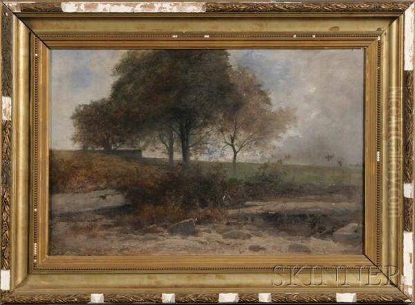 Landscape With Figure Oil Painting by Gustave Castan