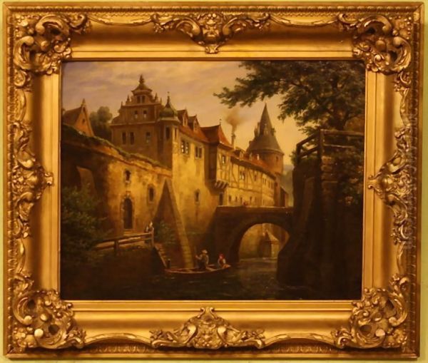 Wasserburg Oil Painting by Johann Anton Castell