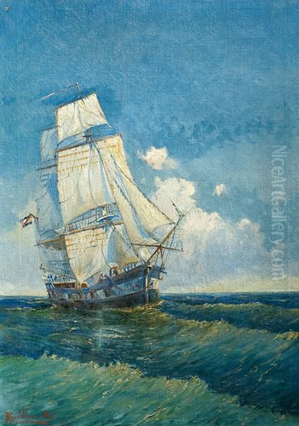 Velero Oil Painting by Roberto Castellanos Mane