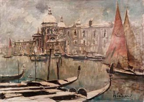 Neve Sul Canal Grande Oil Painting by Alessandro Catalani