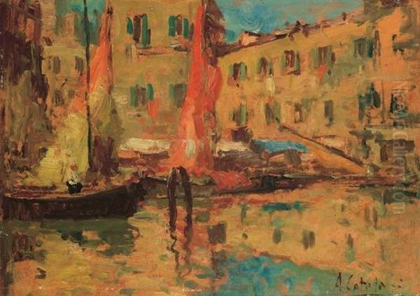 Veduta Di Chioggia Oil Painting by Alessandro Catalani