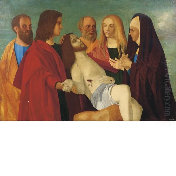 Compianto Sul Cristo Morto Oil Painting by Vincenzo di Biagio Catena