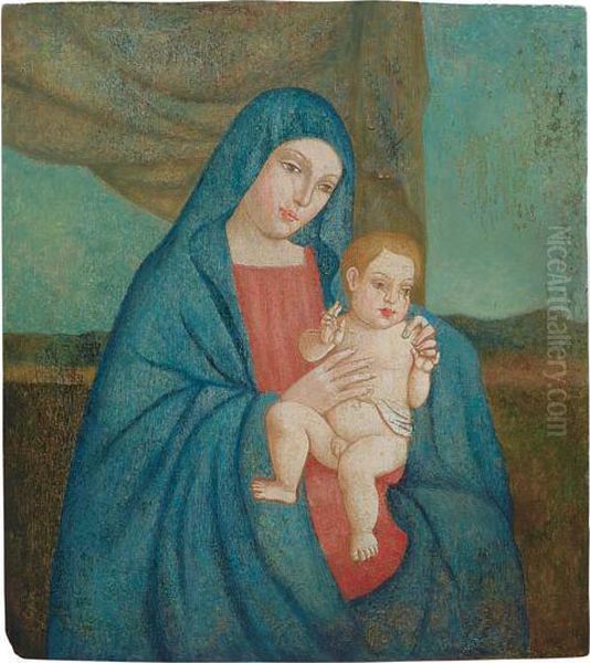 Madonna Con Bambino Oil Painting by Vincenzo di Biagio Catena