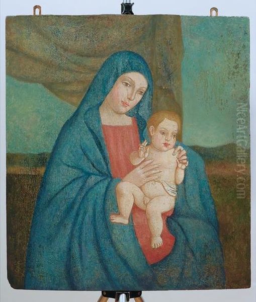 Madonna Col Bambino Oil Painting by Vincenzo di Biagio Catena